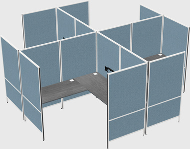 现代模块化四边形l型面板系统