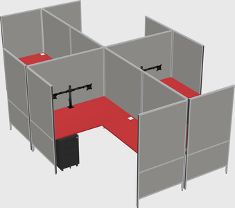 Système de panneaux modulaires modernes en forme de l quadruple