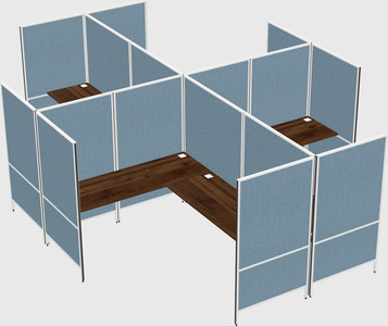 Système de panneaux modulaires modernes en forme de l quadruple