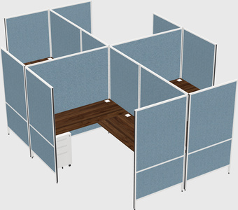 Modern modular quad l-shaped panel system