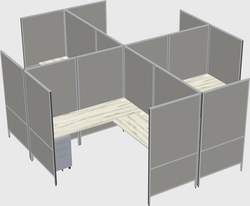 Modern modular quad l-shaped panel system