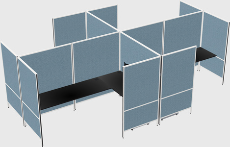 Modern modular quad l-shaped panel system