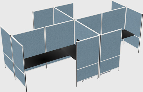Modern modular quad l-shaped panel system