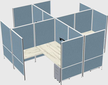 Modern modular quad l-shaped panel system