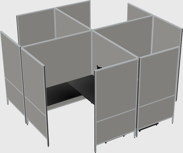 Système de panneaux modulaires modernes en forme de l quadruple