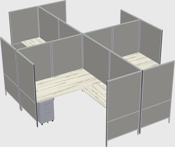 Modern modular quad l-shaped panel system