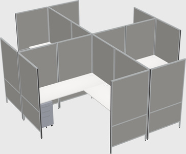 现代模块化四边形l型面板系统