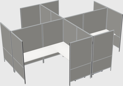 现代模块化四边形l型面板系统