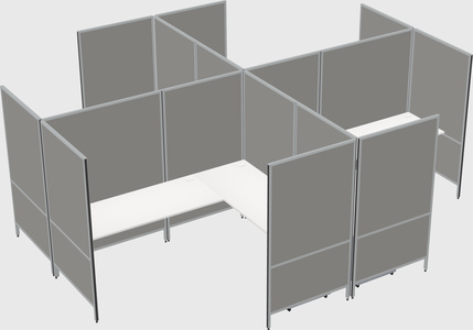 现代模块化四边形l型面板系统