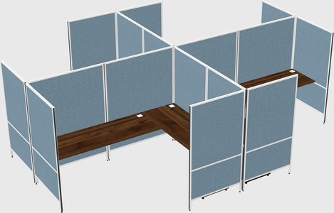 Modern modular quad l-shaped panel system