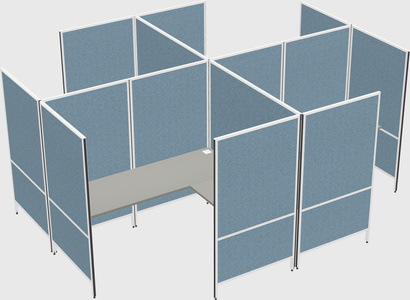 现代模块化四边形l型面板系统