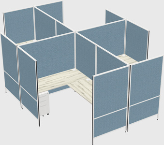 Modern modular quad l-shaped panel system