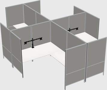 Modern modular quad l-shaped panel system