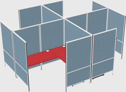 现代模块化四边形l型面板系统