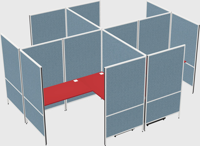 现代模块化四边形l型面板系统