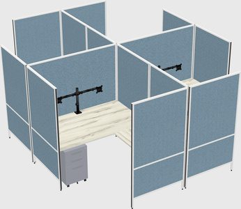 Modern modular quad l-shaped panel system
