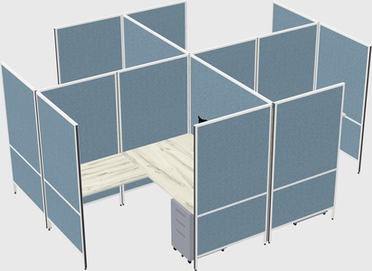 Modern modular quad l-shaped panel system