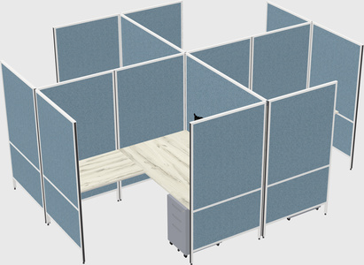 Modern modular quad l-shaped panel system
