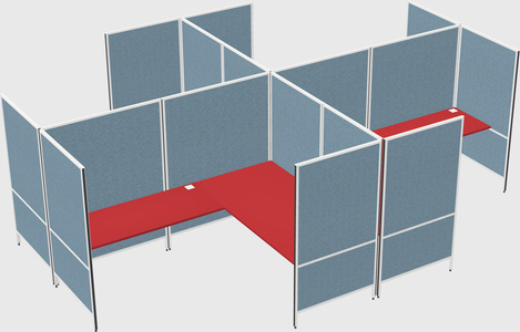 Modern modular quad l-shaped panel system