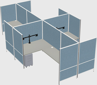Modern modular quad l-shaped panel system