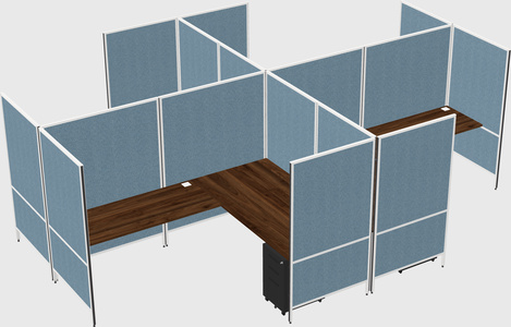 Modern modular quad l-shaped panel system