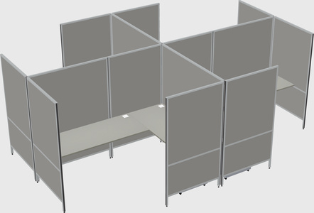 Modern modular quad l-shaped panel system