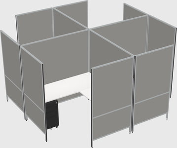 Système de panneaux modulaires modernes en forme de l quadruple