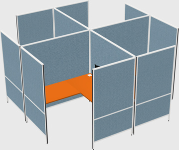 Système de panneaux modulaires modernes en forme de l quadruple