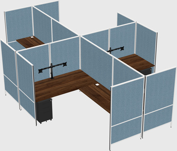 Modern modular quad l-shaped panel system