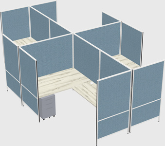 Modern modular quad l-shaped panel system