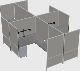 Modern modular quad l-shaped panel system