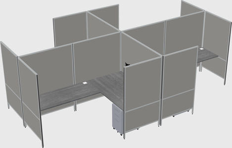 Modern modular quad l-shaped panel system