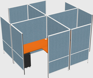 Système de panneaux modulaires modernes en forme de l quadruple