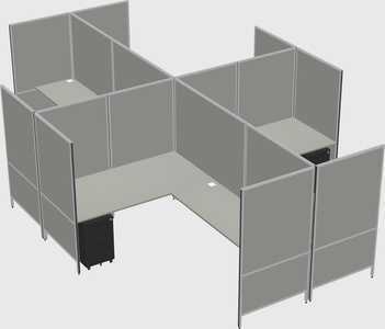 现代模块化四边形l型面板系统