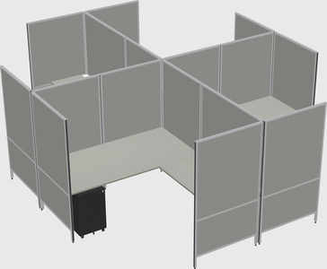 现代模块化四边形l型面板系统