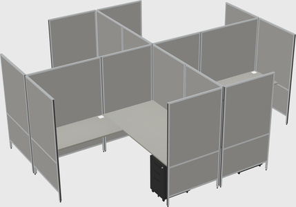 现代模块化四边形l型面板系统