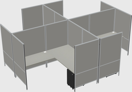 现代模块化四边形l型面板系统
