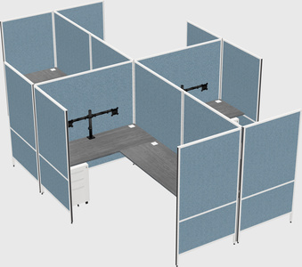 Modern modular quad l-shaped panel system
