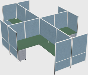 Modern modular quad l-shaped panel system