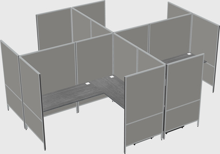 Système de panneaux modulaires modernes en forme de l quadruple