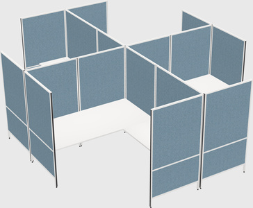 Modern modular quad l-shaped panel system