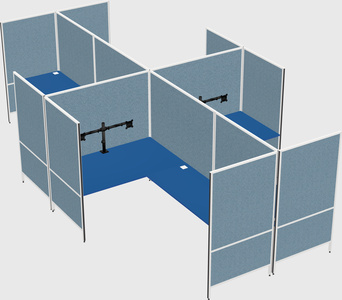 Modern modular quad l-shaped panel system