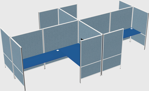 Modern modular quad l-shaped panel system