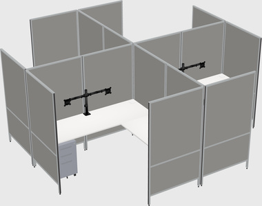 现代模块化四边形l型面板系统