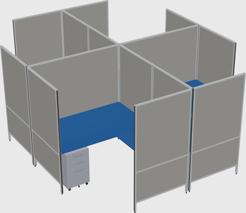 Système de panneaux modulaires modernes en forme de l quadruple