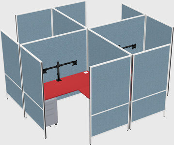 Modern modular quad l-shaped panel system
