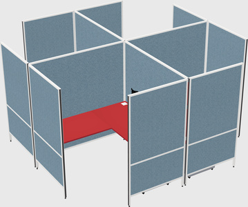 Modern modular quad l-shaped panel system