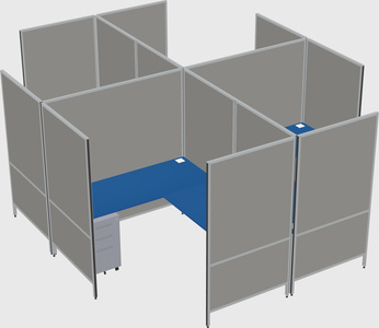 Modern modular quad l-shaped panel system