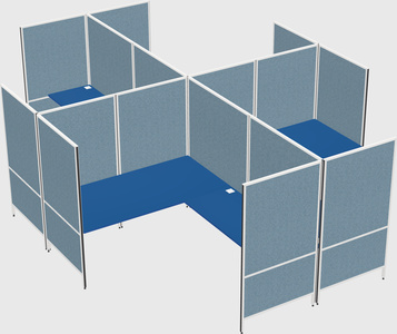 Modern modular quad l-shaped panel system
