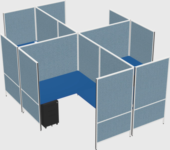 Modern modular quad l-shaped panel system